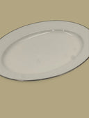 White Floral Embossed Platter