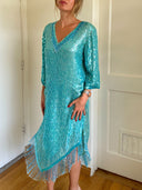 VINTAGE BEADED DRESS S