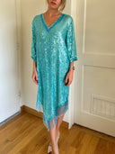 VINTAGE BEADED DRESS S