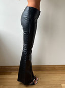 DOLCE & GABBANA FLARE LEATHER PANTS S