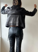 LOUIS VUITTON LEATHER BIKER JACKET M