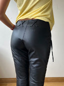 DOLCE & GABBANA FLARE LEATHER PANTS S