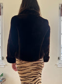 VINTAGE FAUX FUR COAT S