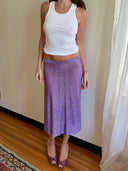 Lavender Crochet Skirt S