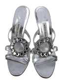 MANOLO CRYSTAL SANDALS IT 37.5