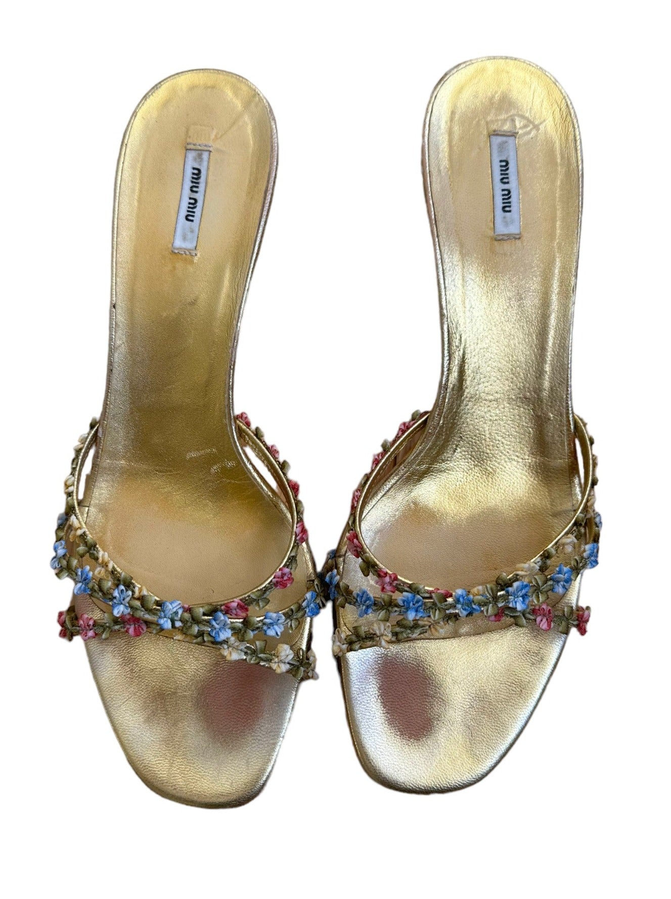 MIU MIU FLORAL SANDALS IT 37.5 – NOU