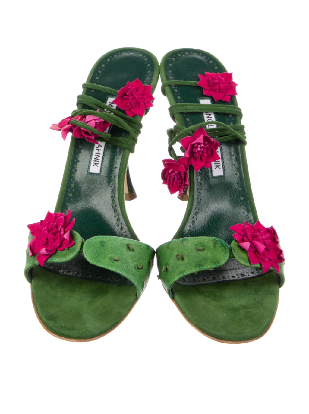 MANOLO BLAHNIK Floral Slides IT 40.5 – NOU