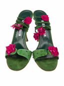 MANOLO BLAHNIK Floral Slides IT 40.5