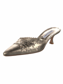 MANOLO BLAHNIK *signed* Floral Mules IT 38.5