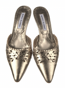 MANOLO BLAHNIK *signed* Floral Mules IT 38.5