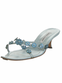 MANOLO BLAHNIK FLORAL SLIDES IT 40.5
