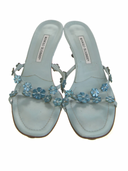 MANOLO BLAHNIK FLORAL SLIDES IT 40.5