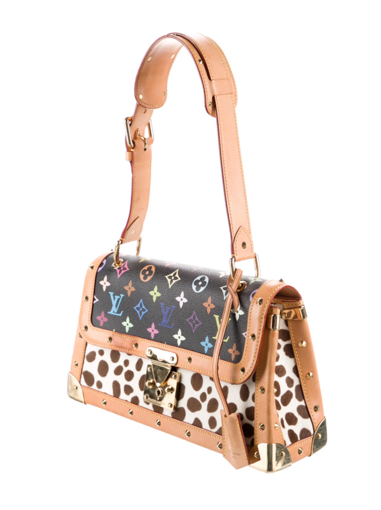 Louis Vuitton Neutrals, Pattern Print Monogram Multicolore Dalmatian Sac Rabat