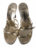 CHANEL CRYSTAL CC HEELS IT 40