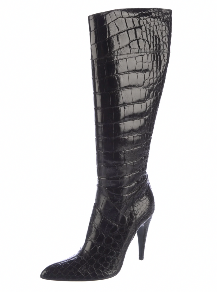 PRADA SNAKESKIN BOOTS IT 38.5