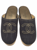 CHANEL DENIM MULES IT 37