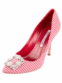 MANOLO BLAHNIK Plaid Pumps IT 38.5