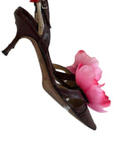 JIMMY CHOO FLOWER SLINGBACKS IT 38