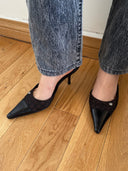 CHANEL Travel Ligne Canvas Mules IT 39