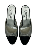 CHANEL Silver Kitten Mules IT 38