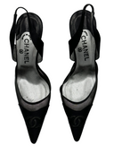 CHANEL Satin Mesh Slingback Pumps IT 40