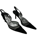 CHANEL Satin Mesh Slingback Pumps IT 40