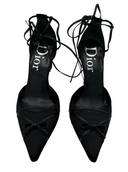 CHRISTIAN DIOR Satin Bow Pumps IT 35.5