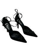 CHRISTIAN DIOR Satin Bow Pumps IT 35.5