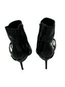 CHRISTIAN DIOR Leather Emblem Booties IT 38.5