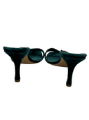 CHRISTIAN DIOR Embellished Velvet Slides IT 39.5