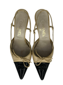 CHANEL Classic Logo Slingback Pumps IT 37