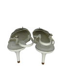 CHRISTIAN DIOR White Buckle Slingback Pumps IT 36