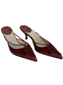 CHRISTIAN DIOR Red Lace Mules IT 36.5