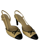 CHANEL Neutral Slingback Pumps IT 39