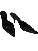 CHANEL Canvas Mules Pumps IT 40.5