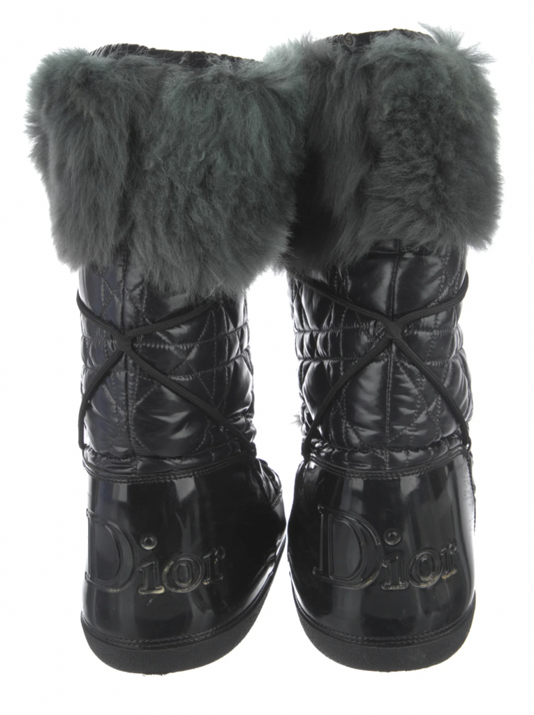 Dior Black Fabric Moon Boots Size 43 Dior