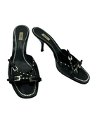 PRADA Leather Studded Slides IT 40