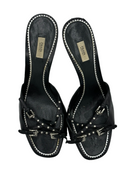 PRADA Leather Studded Slides IT 40