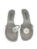 MANOLO BLAHNIK Flower Leather Sandals IT 38.5