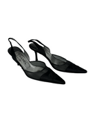 CHANEL Black Mesh Slingback Pumps IT 40