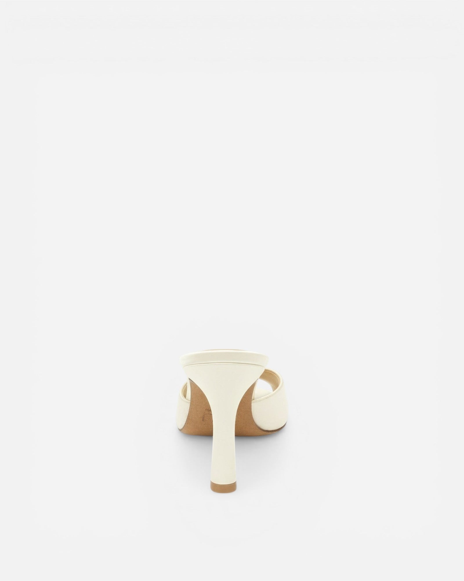 nou the mule in ivory satin gold gem bridal high heel back view