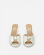 nou the mule in ivory satin gold gem bridal high heel pair view
