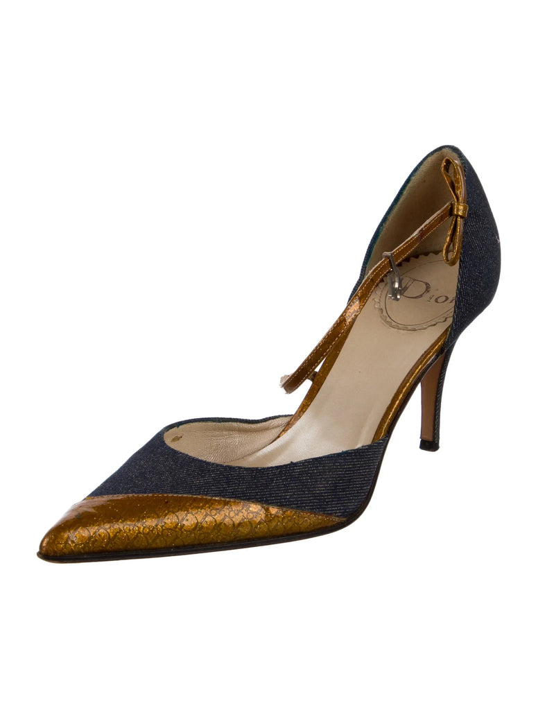 CHRISTIAN DIOR DENIM PUMPS IT 38.5