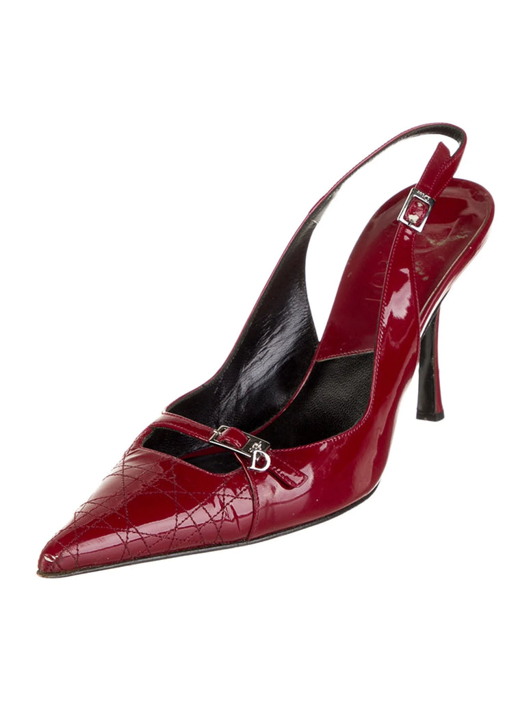 CHRISTIAN DIOR PATENT PUMPS IT 38