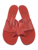 CHRISTIAN LOUBOUTIN LEATHER SLIDES IT 36.5