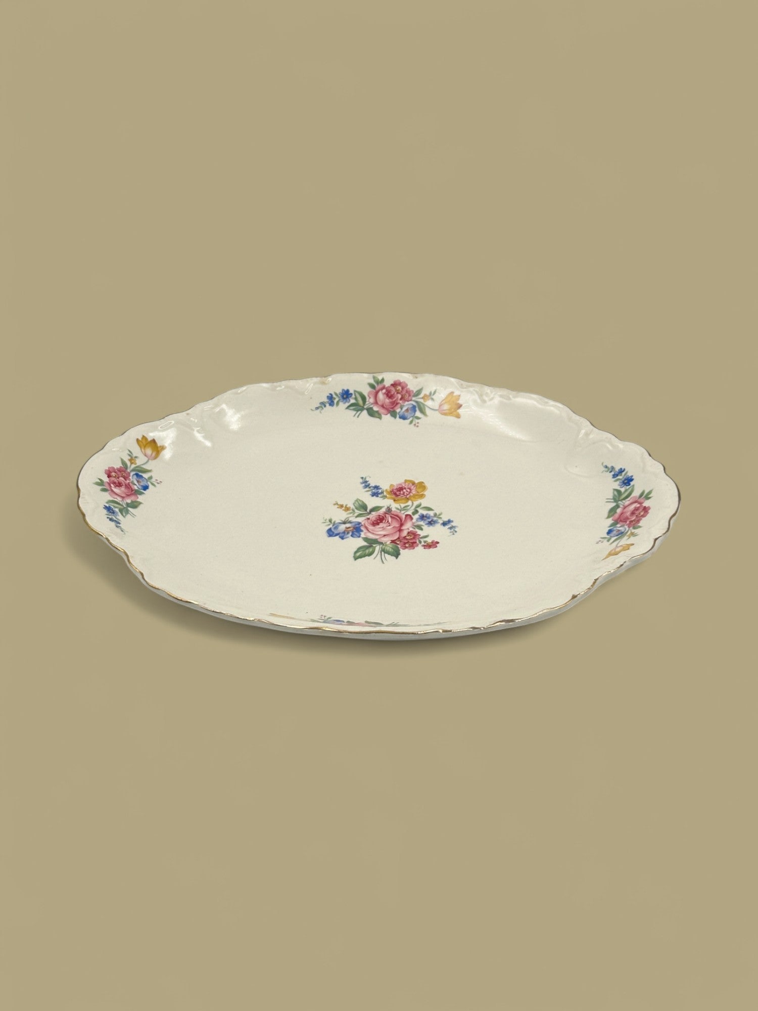 1930's Floral Platter