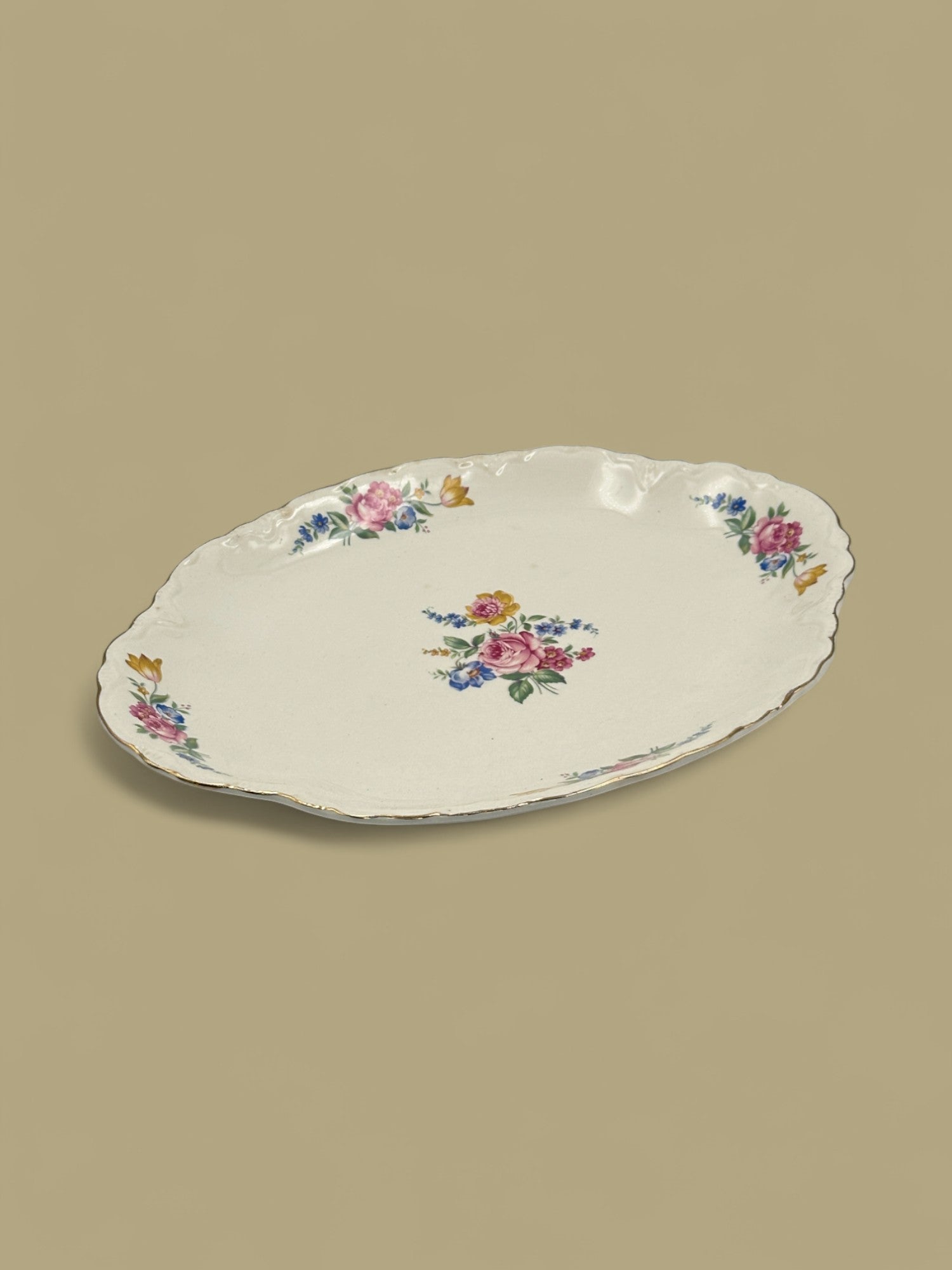 1930's Floral Platter