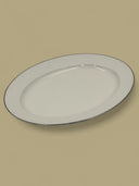 White Floral Embossed Platter