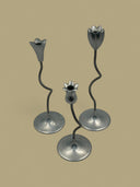 FLORAL CANDLE STICK HOLDER SET OF 3