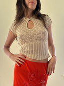 CACHE KNIT TOP S